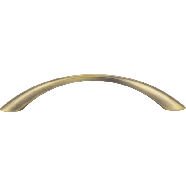128 mm Center-to-Center Brushed Antique Brass Arched Kingsport Cabinet Pull - Image 3