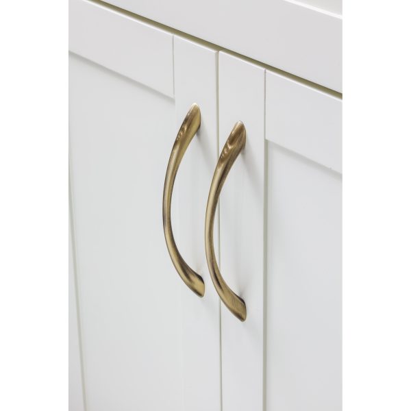 128 mm Center-to-Center Brushed Antique Brass Arched Kingsport Cabinet Pull - Image 4