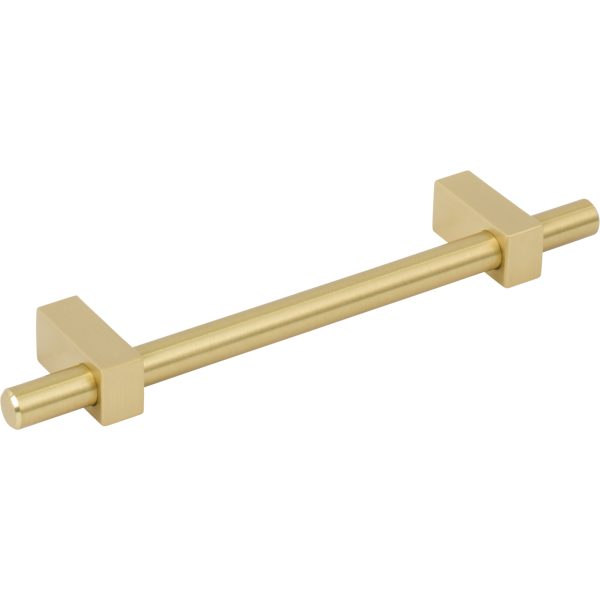 128 mm Center-to-Center Brushed Gold Larkin Cabinet Bar Pull - Image 4