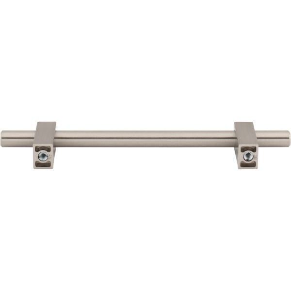128 mm Center-to-Center Satin Nickel Larkin Cabinet Bar Pull - Image 5