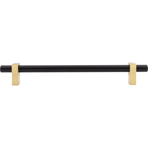 12" Center-to-Center Matte Black with Brushed Gold Larkin Appliance Handle - Image 6