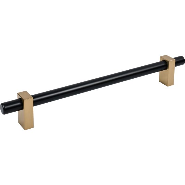 12" Center-to-Center Matte Black with Satin Bronze Larkin Appliance Handle