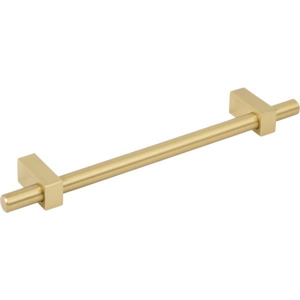 160 mm Center-to-Center Brushed Gold Larkin Cabinet Bar Pull - Image 4