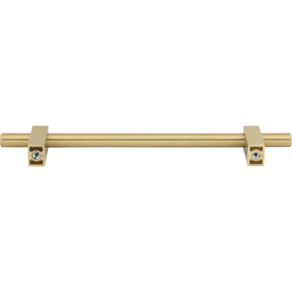 160 mm Center-to-Center Brushed Gold Larkin Cabinet Bar Pull - Image 5