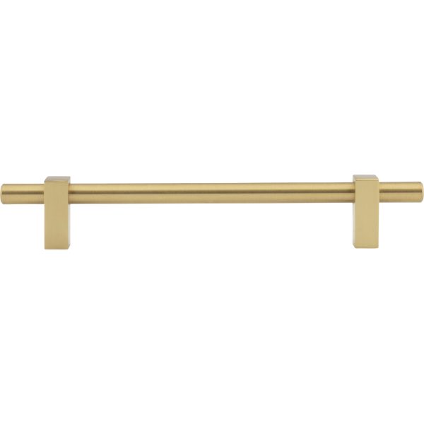 160 mm Center-to-Center Brushed Gold Larkin Cabinet Bar Pull - Image 6