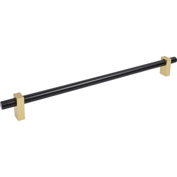 18" Center-to-Center Matte Black with Brushed Gold Larkin Appliance Handle