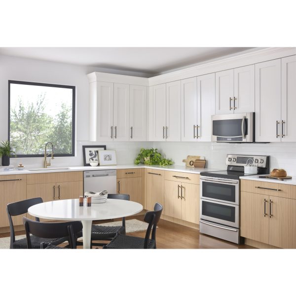 18" Center-to-Center Matte Black with Satin Bronze Larkin Appliance Handle - Image 3