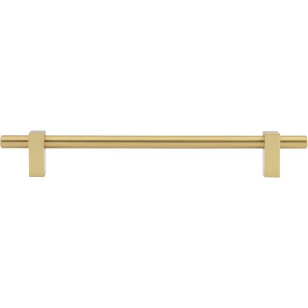 192 mm Center-to-Center Brushed Gold Larkin Cabinet Bar Pull - Image 6