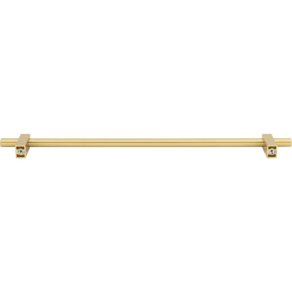 305 mm Center-to-Center Brushed Gold Larkin Cabinet Bar Pull - Image 5