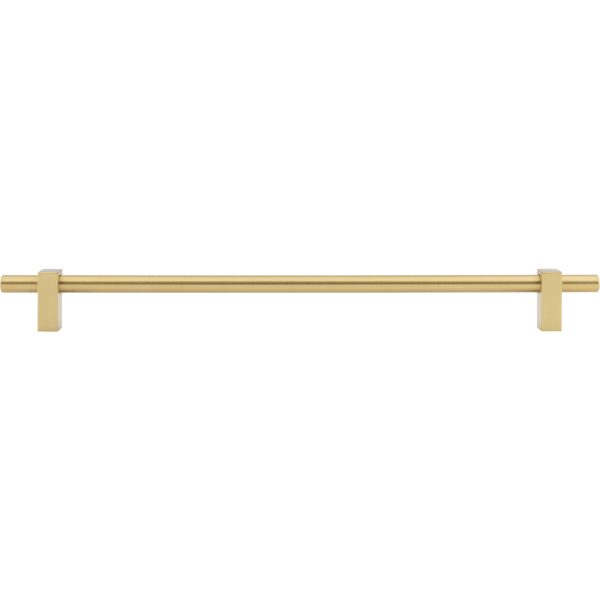 305 mm Center-to-Center Brushed Gold Larkin Cabinet Bar Pull - Image 6
