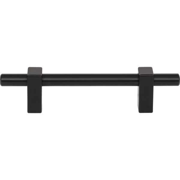 96 mm Center-to-Center Matte Black Larkin Cabinet Bar Pull - Image 3