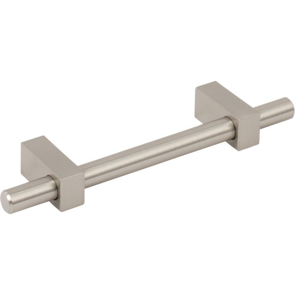 96 mm Center-to-Center Satin Nickel Larkin Cabinet Bar Pull - Image 4