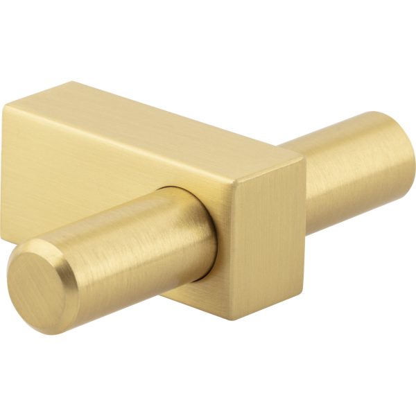 2-3/8" Overall Length Brushed Gold Larkin "T" Knob - Image 4