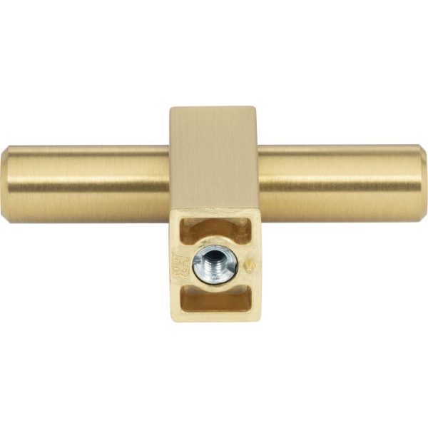 2-3/8" Overall Length Brushed Gold Larkin "T" Knob - Image 5