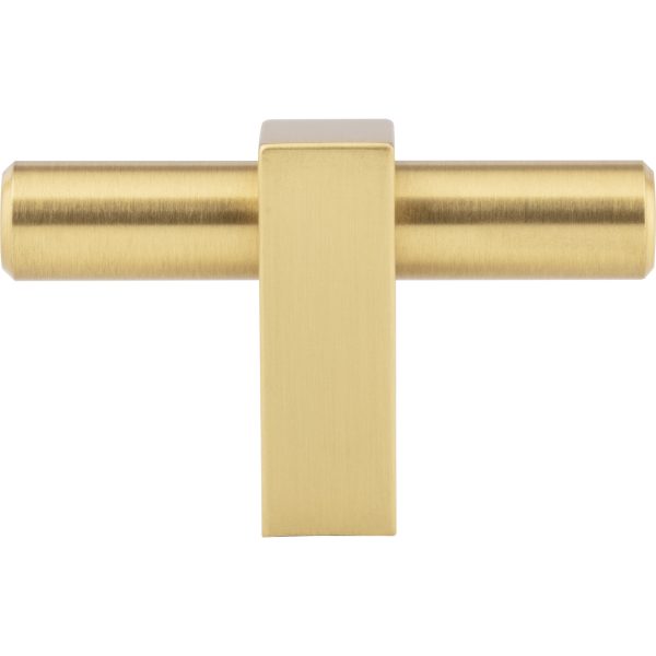 2-3/8" Overall Length Brushed Gold Larkin "T" Knob - Image 6