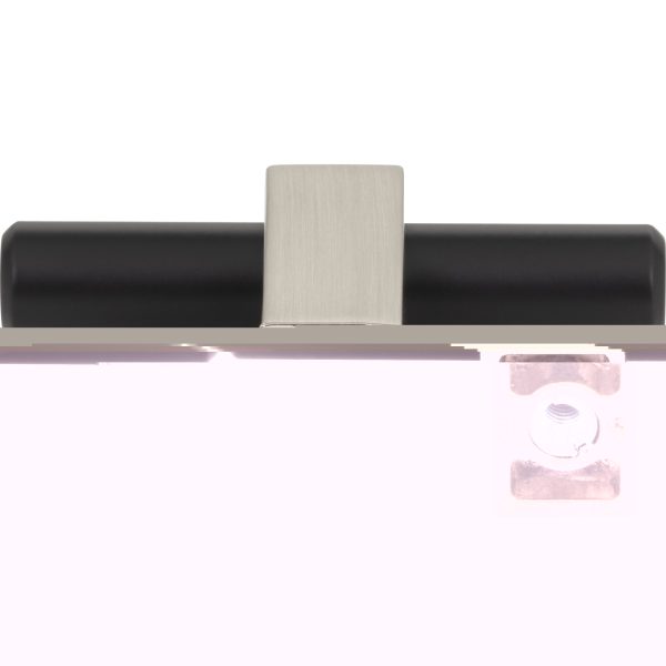 2-3/8" Overall Length Matte Black with Satin Nickel Larkin "T" Knob - Image 5