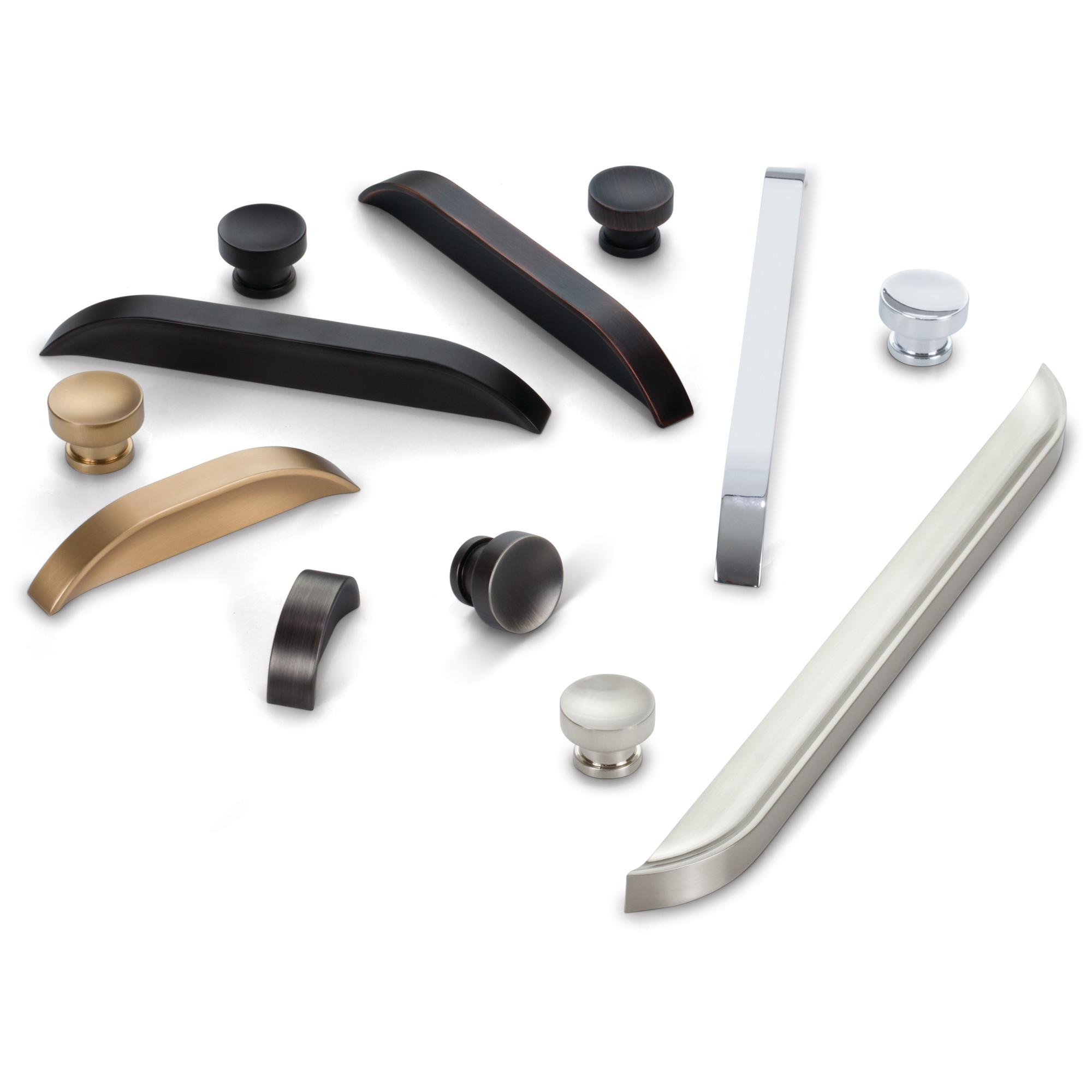 192 mm / 224 mm Center-to-Center Polished Chrome Elara Cabinet Pinch Pull - Image 5