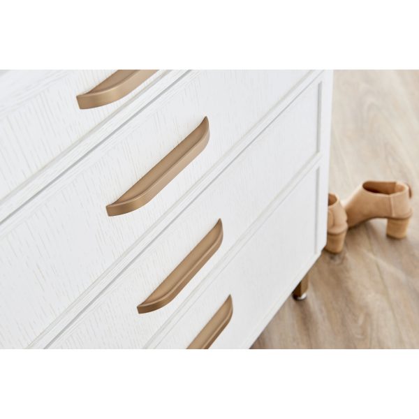 192 mm / 224 mm  Center-to-Center Satin Bronze Elara Cabinet Pinch Pull - Image 6
