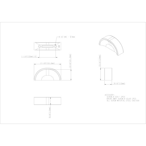 32 mm Center-to-Center Satin Nickel Elara Cabinet Pinch Pull - Image 4