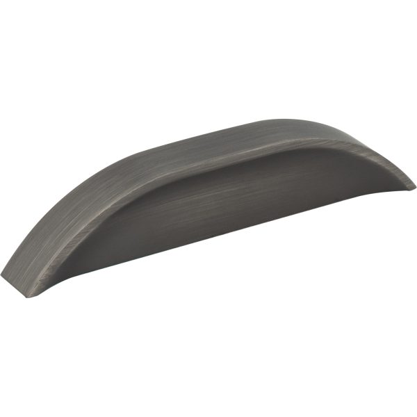 3" / 96 mm Center-to-Center Brushed Pewter Elara Cabinet Pinch Pull