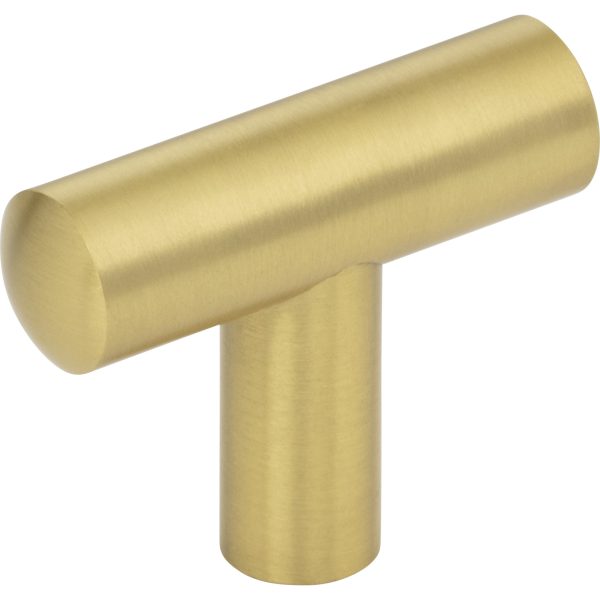 1-7/8" Overall Length Brushed Gold Key West Cabinet Bar Pull - Image 3