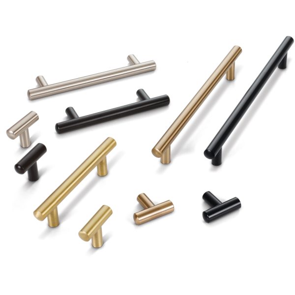 1-7/8" Overall Length Brushed Gold Key West Cabinet Bar Pull - Image 5