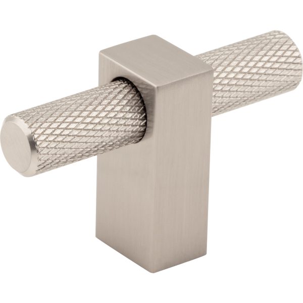 2-3/8" Overall Length Satin Nickel Larkin Knurled "T" Knob