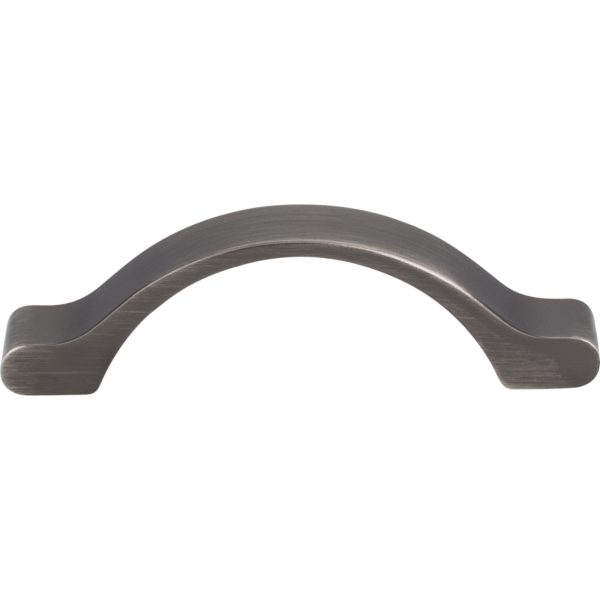 3" Center-to-Center Brushed Pewter Arched Seaver Cabinet Pull - Image 3