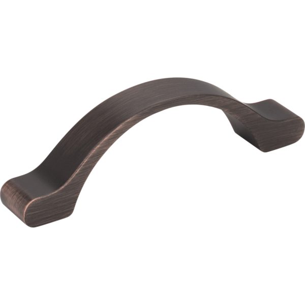 3" Center-to-Center Brushed Oil Rubbed Bronze Arched Seaver Cabinet Pull