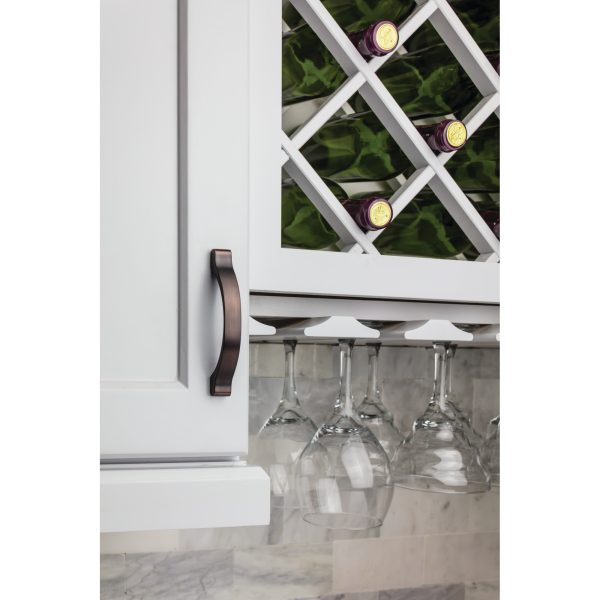 3" Center-to-Center Brushed Oil Rubbed Bronze Arched Seaver Cabinet Pull - Image 4