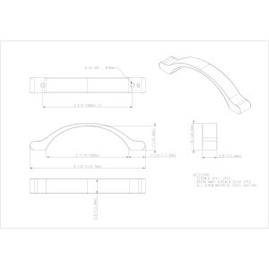 Seaver Cabinet Pull in Satin Nickel