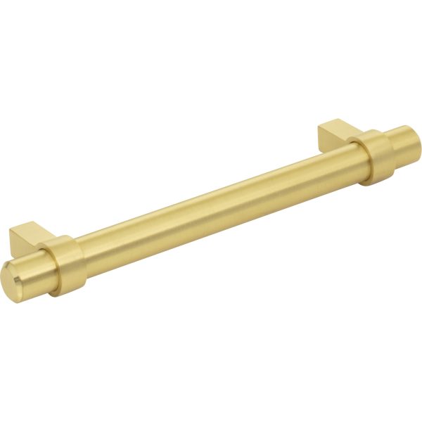 128 mm Center-to-Center Brushed Gold Key Grande Cabinet Bar Pull - Image 4