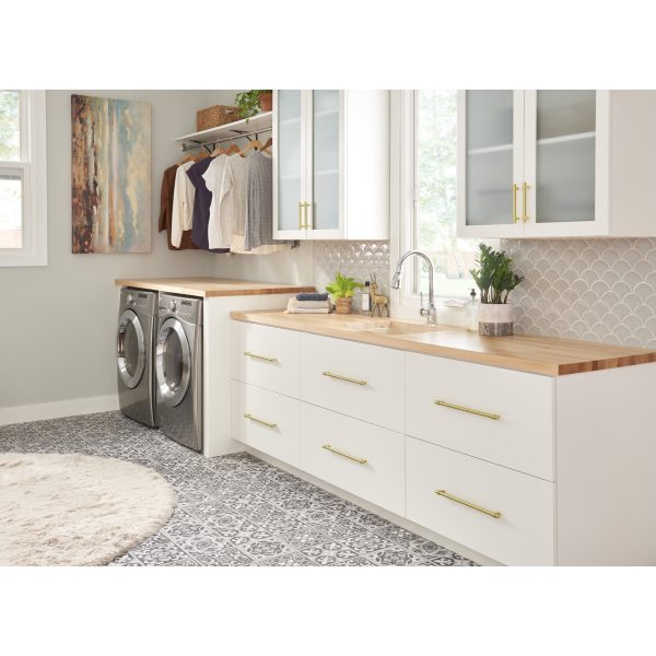 192 mm Center-to-Center Brushed Gold Key Grande Cabinet Bar Pull - Image 6
