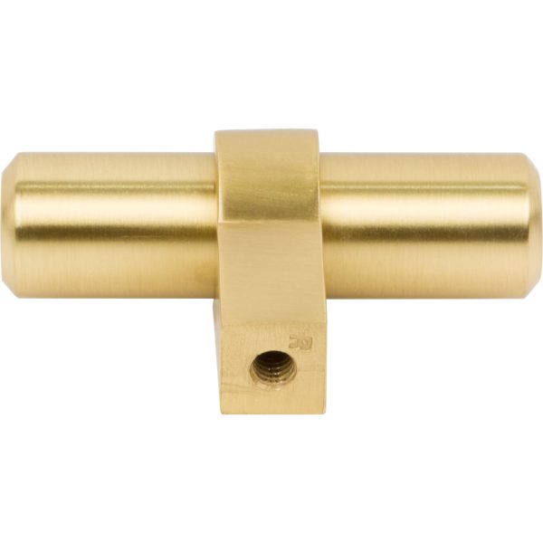 2" Overall Length Brushed Gold Key Grande Cabinet "T" Knob - Image 6