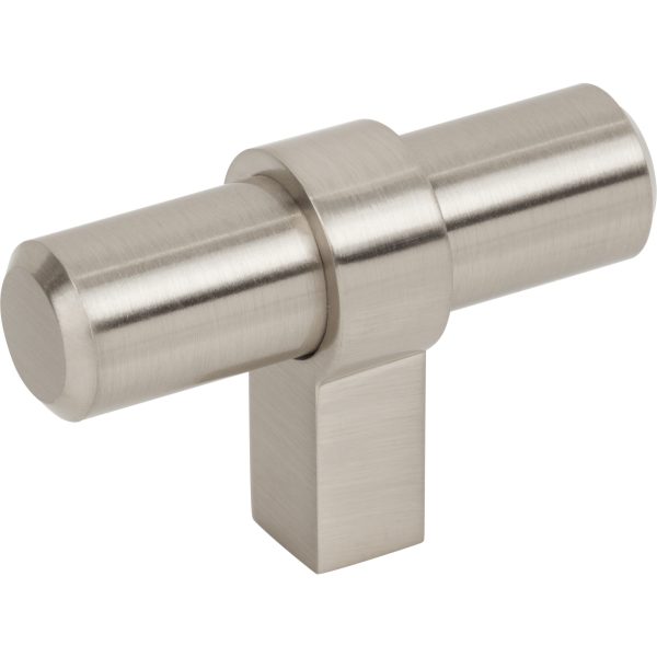 2" Overall Length Satin Nickel Key Grande Cabinet "T" Knob