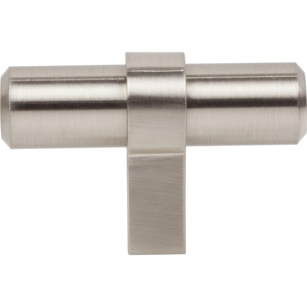 2" Overall Length Satin Nickel Key Grande Cabinet "T" Knob - Image 5