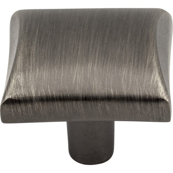 1-1/8" Overall Length Brushed Pewter Square Glendale Cabinet Knob - Image 3