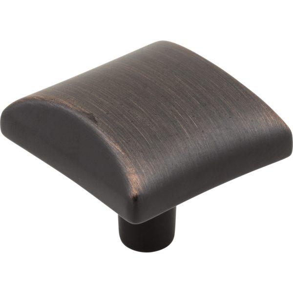 1-1/8" Overall Length Brushed Oil Rubbed Bronze Square Glendale Cabinet Knob