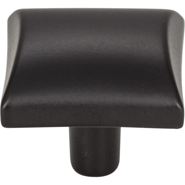 1-1/8" Overall Length Matte Black Square Glendale Cabinet Knob - Image 3