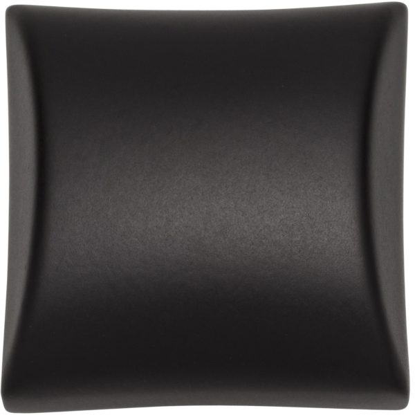 1-1/8" Overall Length Matte Black Square Glendale Cabinet Knob - Image 4