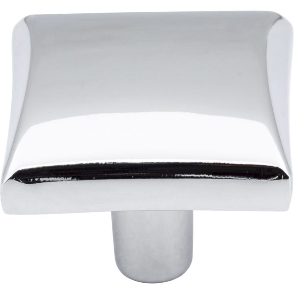 1-1/8" Overall Length Polished Chrome Square Glendale Cabinet Knob - Image 3