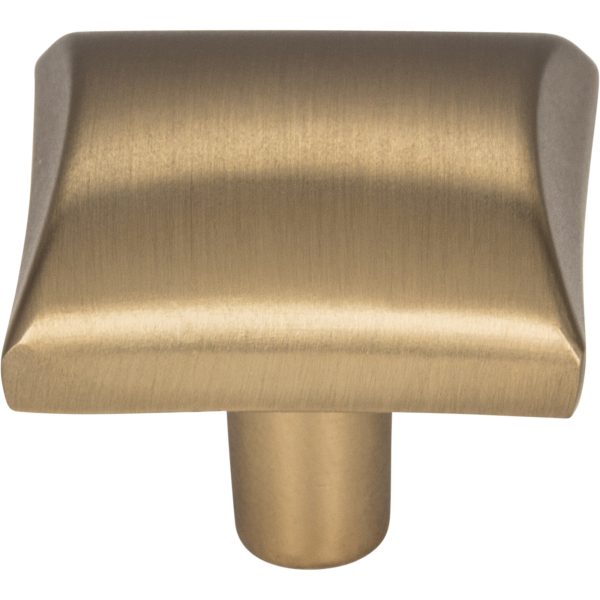 1-1/8" Overall Length Satin Bronze Square Glendale Cabinet Knob - Image 3