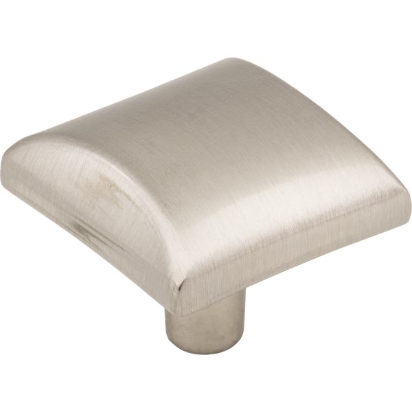 1-1/8" Overall Length Satin Nickel Square Glendale Cabinet Knob