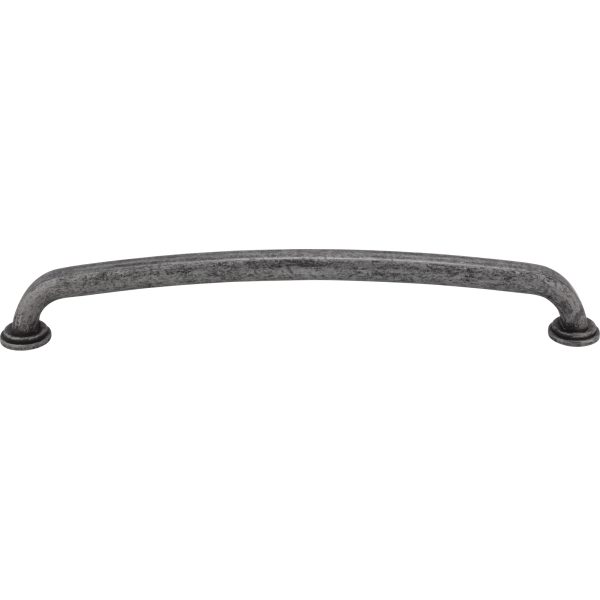 12" Center-to-Center Distressed Antique Silver Bremen 1 Appliance Handle - Image 3