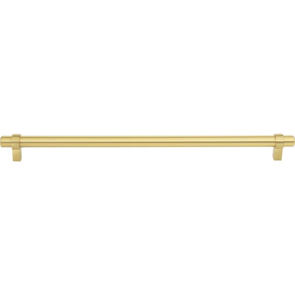 319 mm Center-to-Center Brushed Gold Key Grande Cabinet Bar Pull - Image 3