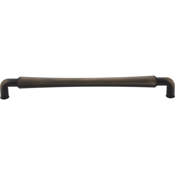12" Center-to-Center Antique Brushed Satin Brass Barrel Bremen 2 Appliance Handle - Image 3