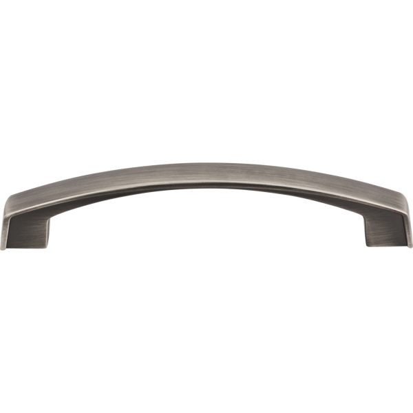 128 mm Center-to-Center Brushed Pewter Square Merrick Cabinet Pull - Image 3