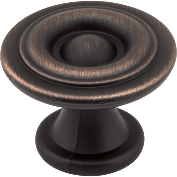 1-3/16" Diameter Brushed Oil Rubbed Bronze Button Syracuse Cabinet Knob