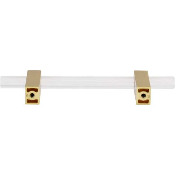 96 mm Center-to-Center Brushed Gold Spencer Cabinet Bar Pull - Image 5