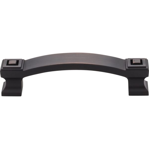 96 mm Center-to-Center Brushed Oil Rubbed Bronze Square Delmar Cabinet Pull - Image 3